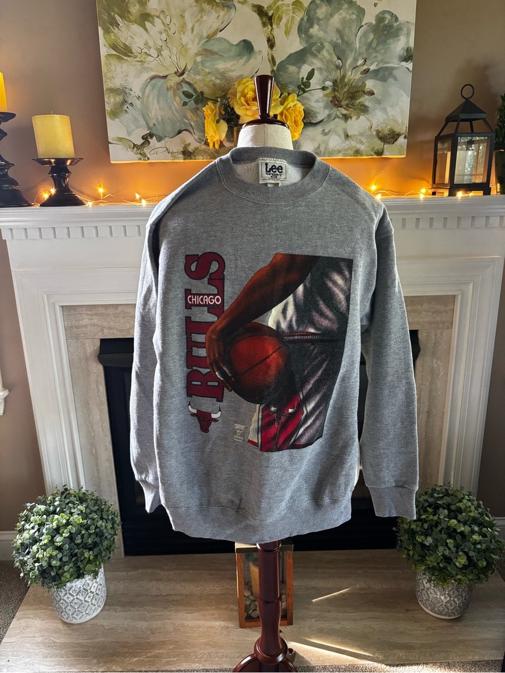 Vintage Lee Sport Chicago Bulls Grey Sweatshirt NUTMEG NM005202 - Size XL